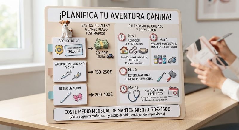 Calendario de cuidado del primer año de una mascota